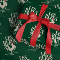 Les Bleus France Soccer Retro Rooster Graphic Wrapping Paper Roll Proud Passionate French Pride Vintage Football Fans Gear