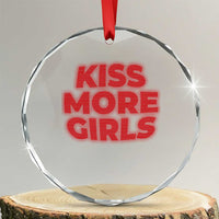 Lesbian Crystal Glass Ornament Kiss More Girls Funny Pride Month TS10