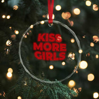 Lesbian Crystal Glass Ornament Kiss More Girls Funny Pride Month TS10