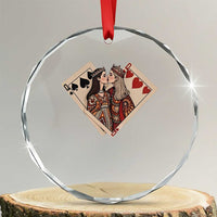 Lesbian Pride Crystal Glass Ornament Vintage Kissing Cards Sapphic Art TS10