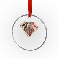 Lesbian Pride Crystal Glass Ornament Vintage Kissing Cards Sapphic Art - Wonder Print Shop