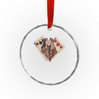 Lesbian Pride Crystal Glass Ornament Vintage Kissing Cards Sapphic Art TS10