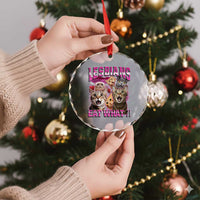 Lesbians Eat What Crystal Glass Ornament Funny LGBTQ+ Pride Cats Meme Feline Lover Bootleg TS02