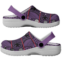 Lesotho Seanamarena Clogs Shoes Basotho Traditional Blanket Style - Violet - Wonder Print Shop