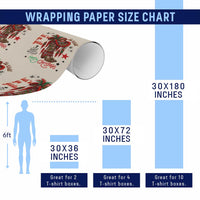 Let Us Go Girls Wrapping Paper Roll Christmas Cowgirl Boots - Wonder Print Shop