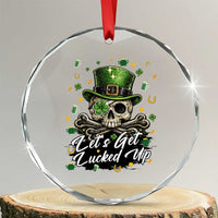 Lets Get Lucked Up Crystal Glass Ornament Lucky Skeleton St Patricks Day