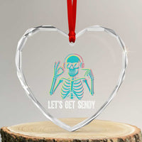 Lets Get Sendy Skeleton Heart Crystal Glass Ornament Full Send Vibes Glowcore - Wonder Print Shop