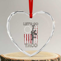 Let’s Go Taco Betsy Ross Flag Heart Crystal Glass Ornament Vintage Patriotic Rifle Gun Rights - Wonder Print Shop