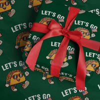 Let’s Go Taco Patriotic Wrapping Paper Roll Funny 4th of July Food Humor - Wonder Print Shop