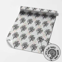Lets Play Darts Right Meow Wrapping Paper Roll Cute Cat Dart Player Pub Game Gift - Wonder Print Shop