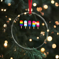 LGBT Rainbow Popsicles Crystal Glass Ornament Summer Ice Cream LGBTQ Pride Ally TS10