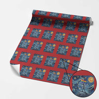 LGBTQ Rainbow Moon Astronaut Wrapping Paper Roll Starry Night Graphic