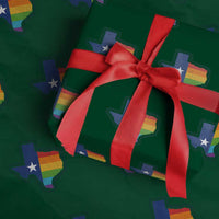 LGBTQ Texas State Flag Wrapping Paper Roll - Wonder Print Shop