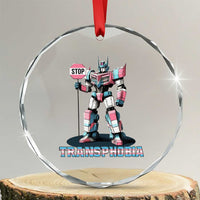LGBTQ Trans Crystal Glass Ornament Stop Transphobia Trans Rights Social Justice TS10