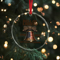 Liberty Bell 250th Anniversary Crystal Glass Ornament American Pride Gift
