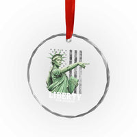Liberty Has Spoken Crystal Glass Ornament Funny Basketball Statue of Liberty Pointing Meme