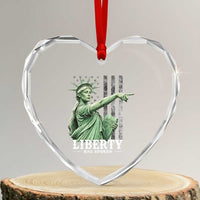 Liberty Has Spoken Heart Crystal Glass Ornament Funny Basketball Statue of Liberty Pointing Meme