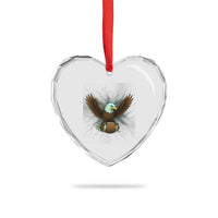 Lightning Eagle Holding Heart Crystal Glass Ornament Football Player Gift - Wonder Print Shop