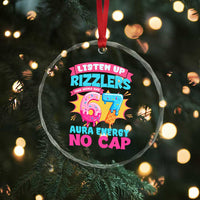 Listen Up Rizzlers This Sigma Has 67 Aura Energy Six Seven Crystal Glass Ornament Baseball Drip Number 67 - Wonder Print Shop