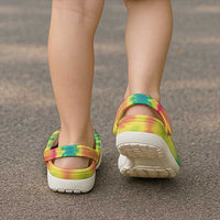 Lithuania Christmas Clogs Shoes Skeleton Cross Tie-Dye Vintage - Wonder Print Shop