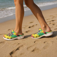 Lithuania Christmas Clogs Shoes Skeleton Rugby Tie Dye Vintage - Wonder Print Shop