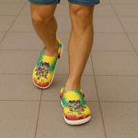 Lithuania Christmas Clogs Shoes Skeleton Rugby Tie Dye Vintage - Wonder Print Shop