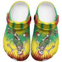 Lithuania Christmas Tie Dye Clogs Shoes Skeleton Basketball Slam Dunk - Wonder Print Shop