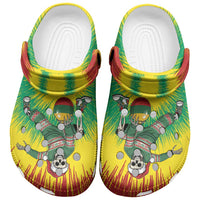 Lithuania Christmas Tie Dye Clogs Shoes Skeleton Basketball Slam Dunk Santa Hat - Wonder Print Shop