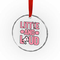 Little And Loud Quote Crystal Glass Ornament Cheerleader Girl Sports Gift TS12