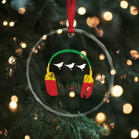 Little Birds Crystal Glass Ornament Rastafari Rasta Reggae Music Headphones Jamaican Pride TS10