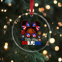 Little Miss Boricua Crystal Glass Ornament Puerto Rican Afro Messy Bun Girls Kids TS10