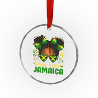 Little Miss Jamaica Crystal Glass Ornament Proud Jamaican Afro Black Girls Jamaica Flag Pride TS10