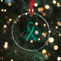 Liver Cancer Strong Nurse Warrior Crystal Glass Ornament Stethoscope Healthcare Support Gift