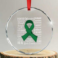 Liver Cancer Support Gift Crystal Glass Ornament Fearless Unbreakable Warrior Hope