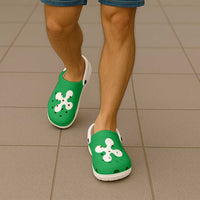 Lombardy Italy Clogs Shoes Flag Color Inspiration - Wonder Print Shop