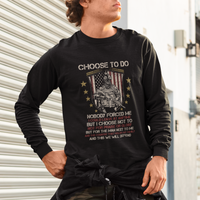 American Veteran Sweatshirt Choose To Do And This We Will Defend American Flag Soldier - Wonder Print Shop