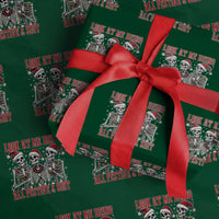 Look At Me Being All Festive And Shit Christmas Wrapping Paper Roll Funny Holiday Xmas Skeleton - Wonder Print Shop