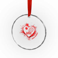 Love Means Nothing To A Tennis Player Crystal Glass Ornament Valentines Day Gift - Wonder Print Shop