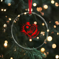 Love Means Nothing To A Tennis Player Crystal Glass Ornament Valentines Day Gift - Wonder Print Shop