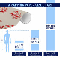 Love Means Nothing To A Tennis Player Wrapping Paper Roll Valentines Day Gift - Wonder Print Shop