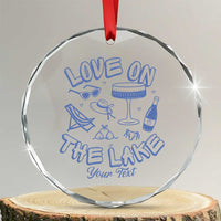 Love on the Lake Bachelorette Crystal Glass Ornament Custom Camp Bach Party - Wonder Print Shop