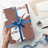 Low IQ Political Silhouette Profile Humor Wrapping Paper Roll Satirical Politics Subtle Hate