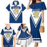 Finland Hockey 2024 Family Matching Mermaid Dress and Hawaiian Shirt Come on Leijonat - Wonder Print Shop