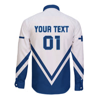 Finland Hockey 2024 Long Sleeve Button Shirt Come on Leijonat - Wonder Print Shop