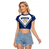 Finland Hockey 2024 Raglan Cropped T Shirt Come on Leijonat - Wonder Print Shop