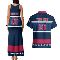 USA Hockey 2024 Couples Matching Tank Maxi Dress and Hawaiian Shirt Go Team USA - Wonder Print Shop