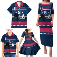 USA Hockey 2024 Family Matching Puletasi and Hawaiian Shirt Go Team USA - Wonder Print Shop