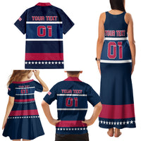 USA Hockey 2024 Family Matching Tank Maxi Dress and Hawaiian Shirt Go Team USA - Wonder Print Shop