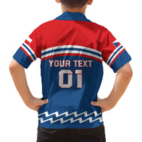 Czech Hockey 2024 Family Matching Off The Shoulder Long Sleeve Dress and Hawaiian Shirt Come on Czechia - Wonder Print Shop