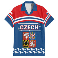 Czech Hockey 2024 Family Matching Off Shoulder Maxi Dress and Hawaiian Shirt Come on Czechia - Wonder Print Shop